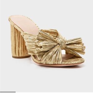 NWT Gold Penny Knot Mules
